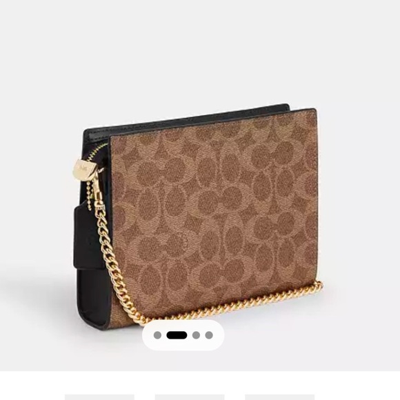 New COACH Slim Crossbody Bag In Signature Canvas - Picture 4 of 8